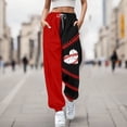 thumbnail image 2 of Yuhangmm Womens Sweatpants Baseball Football Print Bottom with Pockets High Waist Sporty Gym Athletic Jogger Pants Blue M, 2 of 4