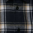 thumbnail image 6 of Flannel Shirt for Men Long Sleeve Button Lapel Tops Casual Comfortable Soft Mens Plaid Shirts Navy XXXL, 6 of 7