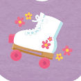 thumbnail image 4 of Inktastic Roller Skate Flowers Girls Baby Bib, 4 of 4