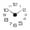 Black, variant on Digital DIY Wall Clock Wall Clock Home Decoration Silent Whistle Necklace