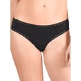 thumbnail image 2 of Natori Womens Bliss Cotton Cheeky Thong Style-750058, 2 of 2