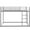 Silver, variant on Twin Over Twin Metal Bunk Bed, Low Bunk Bed With Ladder, Suitable For Bedroom, Guest Room,Black