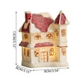 thumbnail image 2 of Japceit Nordic Christmas Village, Snow-Covered Red Roof House Series with LED Lighting, Winter Scene Decor for Tabletop, Shelf Display, 2 of 5