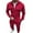 Red, variant on Clothing Men's Suits,Men's Fall Breathable Two Piece Breathable Suit Roll Sleeve Shirt Pants Set