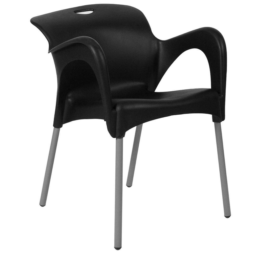 Flash Furniture HERCULES Series Black Plastic Stack Chair