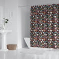 thumbnail image 2 of Colorful Floral Skull Pattern Shower Curtain 84"x72" ,Bathroom Decorative Shower Curtains Set with 12 Hooks,Modern Waterproof Washable Shower Curtain, 2 of 6