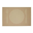 thumbnail image 3 of Knife and Fork Woven PVC Table Placemat, 12" x 16", Set of 4, Tan, 3 of 4