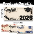 thumbnail image 3 of pdqouc Class of 2026 Wooden Graduation MoneyHolder Box, Keepsake Card and CashGift Envelope for College or High School Grads, Party Decoration and Supply, 3 of 6