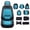 black blue, variant on Complete 5-PC Nappa Leather Car Seat Covers Set w/Orthopedic Support - Full Coverage Protectors + 2 Headrests