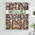 thumbnail image 2 of Vintage Country Bloom Curtains 36 Inch - 3 Panel Floral Bohemian Set with Rustic Wildflowers, Rod Pocket, 2 of 6