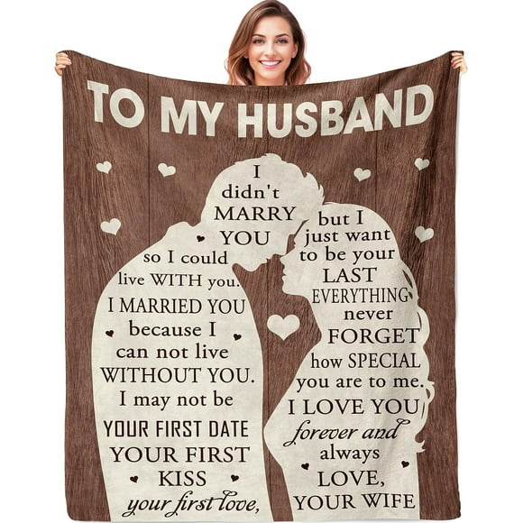 XZYG Gifts for Husband Husband Birthday Gift Husband Gifts Blanket Gift for Husband from Wife Birthday Anniversary Fathers Day Valentines Gifts for Husband Gifts for Him/Men/Husband(30*40inch)