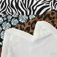 thumbnail image 3 of Leopard Print Fleece Blanket Adults Watercolor Brown Diamond Throw Fuzzy Blanket Cheetah Throw Blanket, Glitter Animal Print Christmas Gifts (No Real Glitter No Sequin), 3 of 6