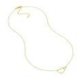 thumbnail image 3 of 14kt Yellow Gold Interwoven Women's Open Hearts Adjustable 16"- 18" Necklace with a 025 Gauge Cable Chain and Lobster Lock, 3 of 4