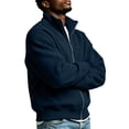 thumbnail image 5 of Mens Full Zip up Sweatshirt Causal Lightweight Fleece Long Sleeve Athletic Jackets Mock Neck Workout Active Track Jacket with Pockets, 5 of 7