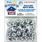 Advantus 464112 Clubhouse Crafts Sports Beads-Soccer Ball 30-Pkg