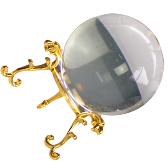 NICEXMAS Clear Crystal Sphere with Base Home Tabletop Decoration  1Set