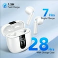 thumbnail image 6 of Wireless Earbuds, Bluetooth 5.4 Headphones in Ear buds, HiFi Stereo Wireless Earphones with 4 ENC Noise Cancelling Mics, 40H Wireless Headphones with IP7 Waterproof, LED Display USB C, Mini Ultraligh, 6 of 7