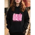 thumbnail image 2 of Graphic Breast Cancer Awareness Hoodie for Men and Women, Unisex Pullover Hooded Sweatshirt, Comfortable Cotton Poly Blend, Support and Awareness Casual Outfit, 2 of 5