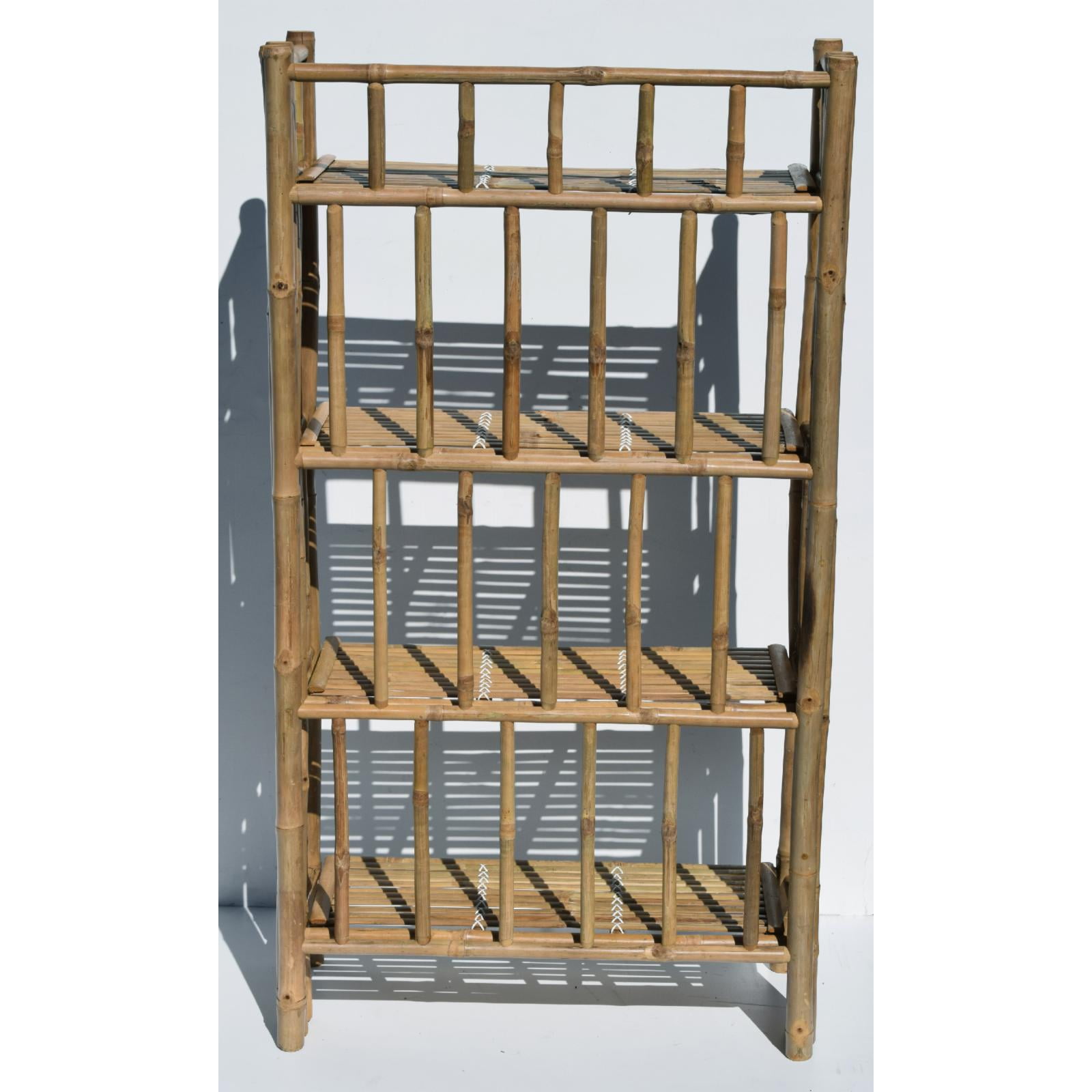 Bamboo54 4 Tier Bamboo Shelf, Foldable Unit for Space Saving