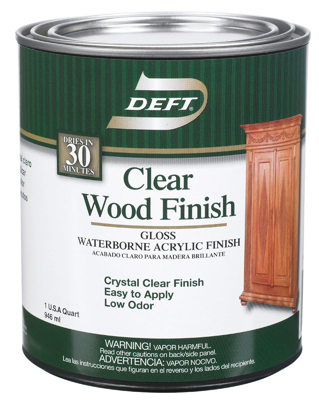 QT Clear Gloss Waterborne Water Based Wood Finish