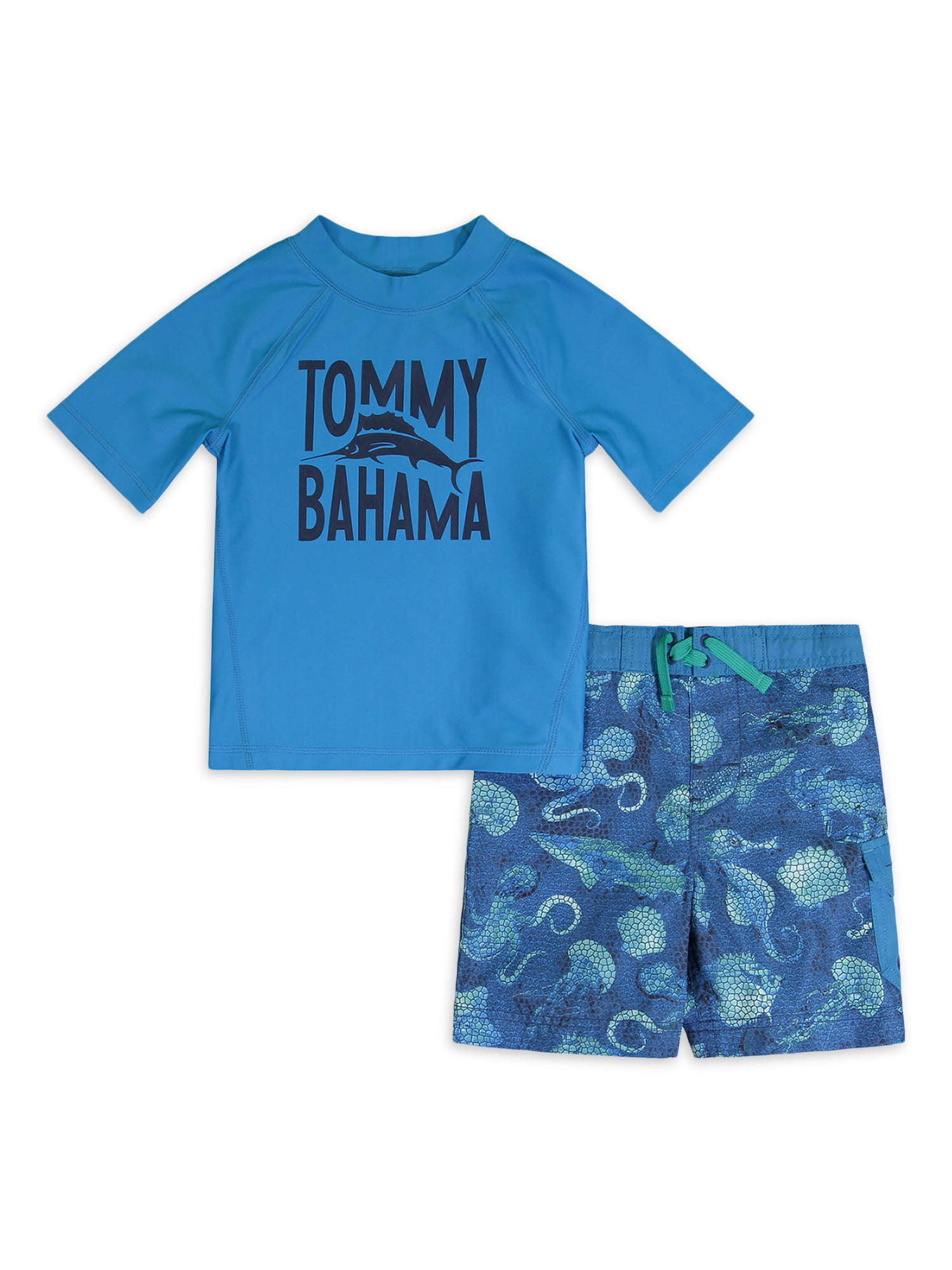 Tommy Bahama Boys' Rashguard and Trunks Swimsuit Set