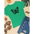 thumbnail image 3 of Monarch Butterfly Handdrawn T-Shirt Women -Image by Shutterstock, Female Small, 3 of 4