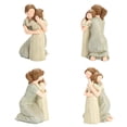 thumbnail image 4 of Mother and Daughter Statue Sculpted Resin Craftsmanship Gift for Mom Birthday Mothers Day Anniversary Handmade Home Decor Bedroom Shelf Ornament 5.5 x 3.2 Inches, 4 of 7