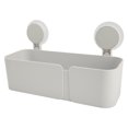 thumbnail image 4 of Caja de soporte montada en la pared, caja de almacenamiento colgante de gran capacidad sin perforaciones con 2 ganchos adhesivos, 4 of 8