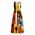 thumbnail image 2 of TaTaai Women's Summer Trendy Printed Sleeveless V-Neck Maxi Dress Casual Loose Fit Holiday Party Long Dress Gift, 2 of 8