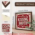 thumbnail image 4 of 2D Flat 1pc, Kissing Booth Wooden Framed Sign Valentine's Day Theme, Wall Hanging, Vintage, Wall Decor for Bedroom, Living Room, Entryway, Decorative Signs Plaques Inch, 2D Flat Easy Hang with Ad, 4 of 8