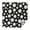 Black Daisy Flower-2, variant on Black Daisy Flower Orange Centers Pattern Square Tablecloth,Waterproof Square Table Cover,Wipeable Spillproof Washable Table Cover for Home Kitchen Party Decor 42"X42"(107x107cm)