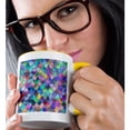 thumbnail image 2 of 3drose, Image of Trendy Girly Chic Mermaid Scales of Rainbow Metal Fish Scales, 15oz Two-tone Yellow Mug, 2 of 6