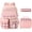 Pink, variant on Soda Candy 3 in 1 Kids Backpack Set Plaid Bow Design Water Resistant School Girls Bookbag with Lunch Bag Pencil Case