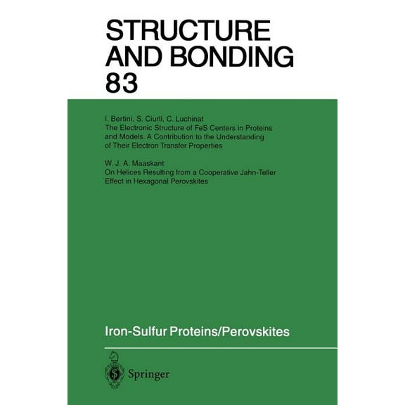 Structure and Bonding Iron-Sulfur Proteins Perovskites, Book 83, (Paperback)