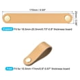 thumbnail image 2 of Uxcell Drawer Pulls, 6.69" 2Pack Leather Dresser Handle Door Knobs Cupboard Pull, Beige, 2 of 6