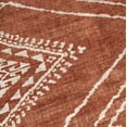 thumbnail image 5 of ReaLife Rugs Machine Washable Area Rug Runner - Living Room Bedroom Bathroom Kitchen Entryway Office - Padded Low Pile Stain Resistant Premium - Moroccan Diamond Tribal - Jax - Orange 3' x 5', 5 of 5