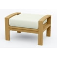thumbnail image 2 of Madras Teak Wood 1 Pc Ottoman With Cushions in Outdoor Sunbrella Fabric #5404 Canvas Natural, 2 of 2