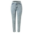 thumbnail image 4 of Jeans for Women Clearance Gradient Denim for Women Straight Cut Capri Jeans for Women Pull on Boho Jean Shorts Capris for Women Plus Size Blue, M, 4 of 9