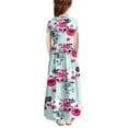 thumbnail image 5 of ONLYSHE Girls Casual Maxi Floral Dress Long Sleeve Holiday Pockets Dresses for 5-13 Years, 5 of 6