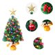 thumbnail image 5 of Mini árbol de Navidad de 23,6 pulgadas, decoración de escritorio, material de PVC con adornos dorados, incluye estrella y luces, para decoración navideña en casa o en la oficina.,Vsgery, 5 of 8