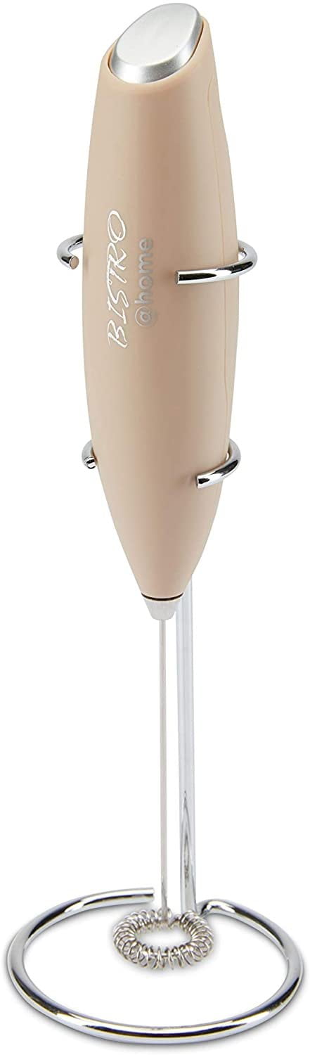 Bistro@Home Milk Frother Handheld, Frother for Coffee Drink Mixer Milk  Foamer, Milk Frothers (White) 