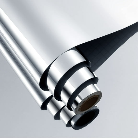 Flexible Mirror Stickers, Self Adhesive Non Glass Safety Mirror Paper Roll, 12"x78.8" Reflective Peel and Stick for Crafts, Wall Decor, Party, Fun House, Furniture, PET, Waterproof