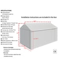 thumbnail image 5 of Chery Industrial 12FT x 20FT Single Garage Metal Shed – Heavy-Duty Double Door Outdoor Storage Unit for Vehicles, Tools & Equipment, 5 of 7