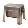 thumbnail image 3 of yuksok Clear Step Stool Bathroom Stool Storage Ottoman for Home Living Room Kitchen Gray, 3 of 9