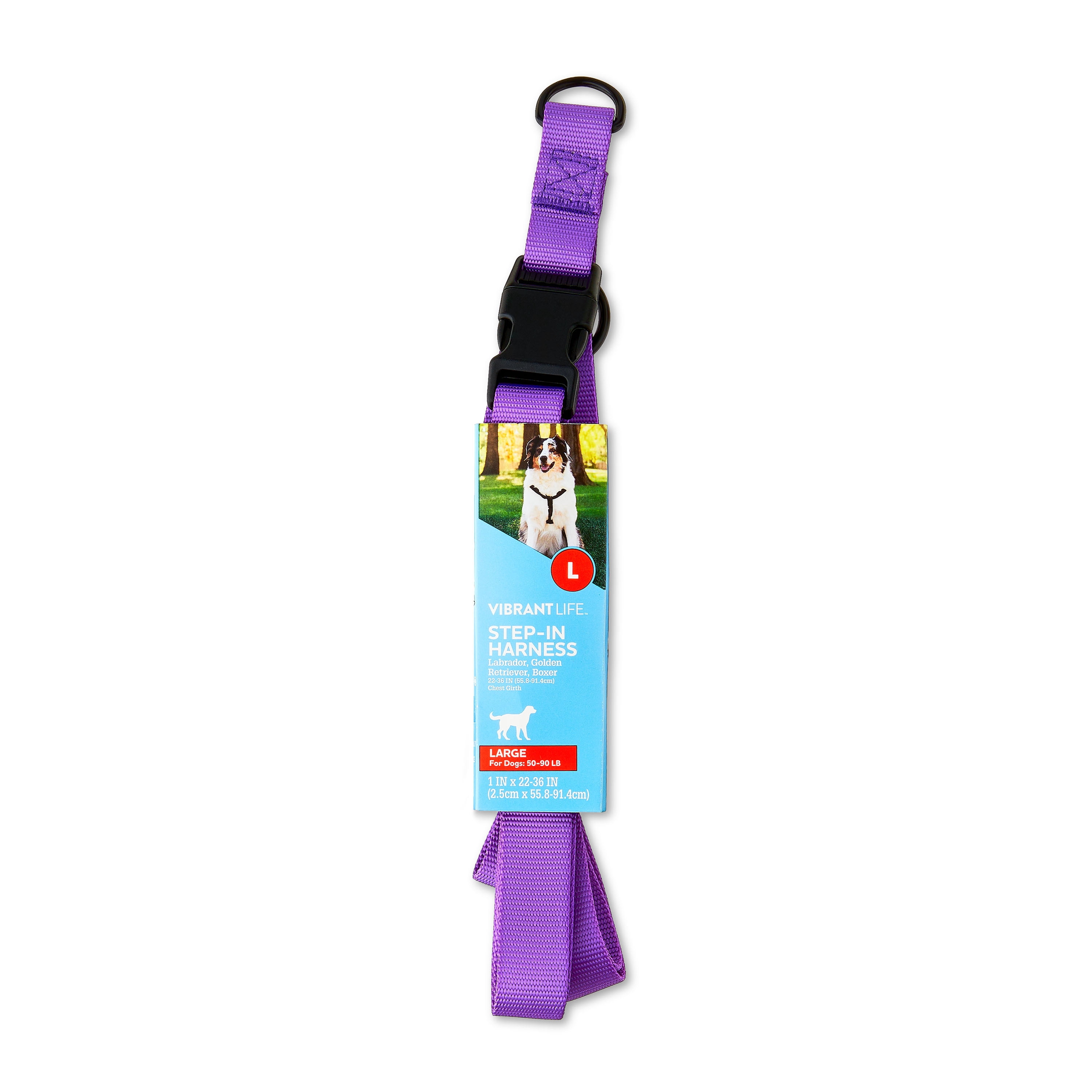 Vibrant Life Polyester Step-in Dog Harnesses, Purple, L