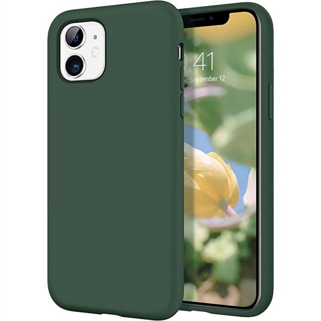 Designed for iPhone 12 Mini Silicone Case, Protection Shockproof Dropproof Dustproof Anti-Scratch Phone Case Cover for iPhone 12 Mini, Green