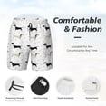 thumbnail image 6 of Picia Dachshund Dog pattern Mens Swim Trunks with Compression Liner Stretch Beach Shorts Quick Dry with Zipper Pockets No-Chafing Board Shorts-Large, 6 of 9