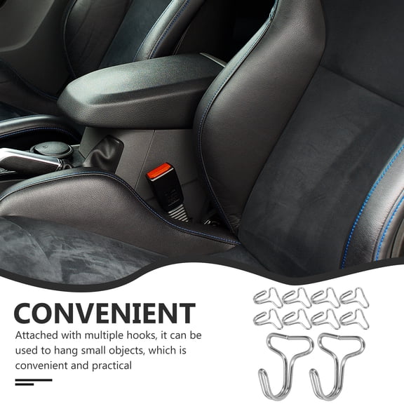 NICEXMAS 50pcs Automotive Seat Cover Installation Hooks Iron Silver for Car Use and Home Organization
