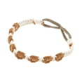 thumbnail image 4 of Unique Bargains 1 Pc Hand-woven Stretch Headbands for Women Dark Brown White, 4 of 5