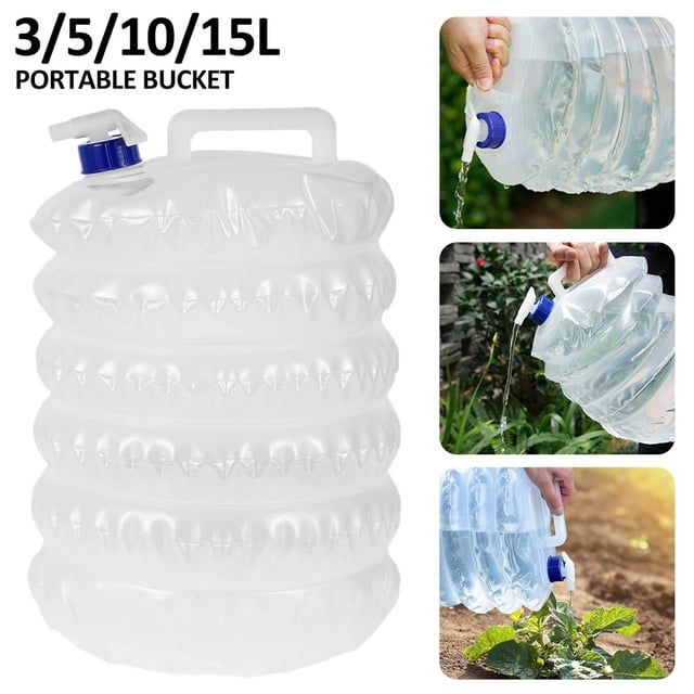 MesaSe Collapsible Water Container with Spigot Collapsible Water Storage 3/5/10/15L for Outdoor